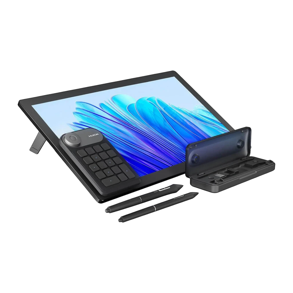Tableta gráfica Huion Kamvas Pro 19 Gris Oscuro con Pantalla 18,4 pulgadas 4K UHD IPS GT1902, vista frontal: pantalla