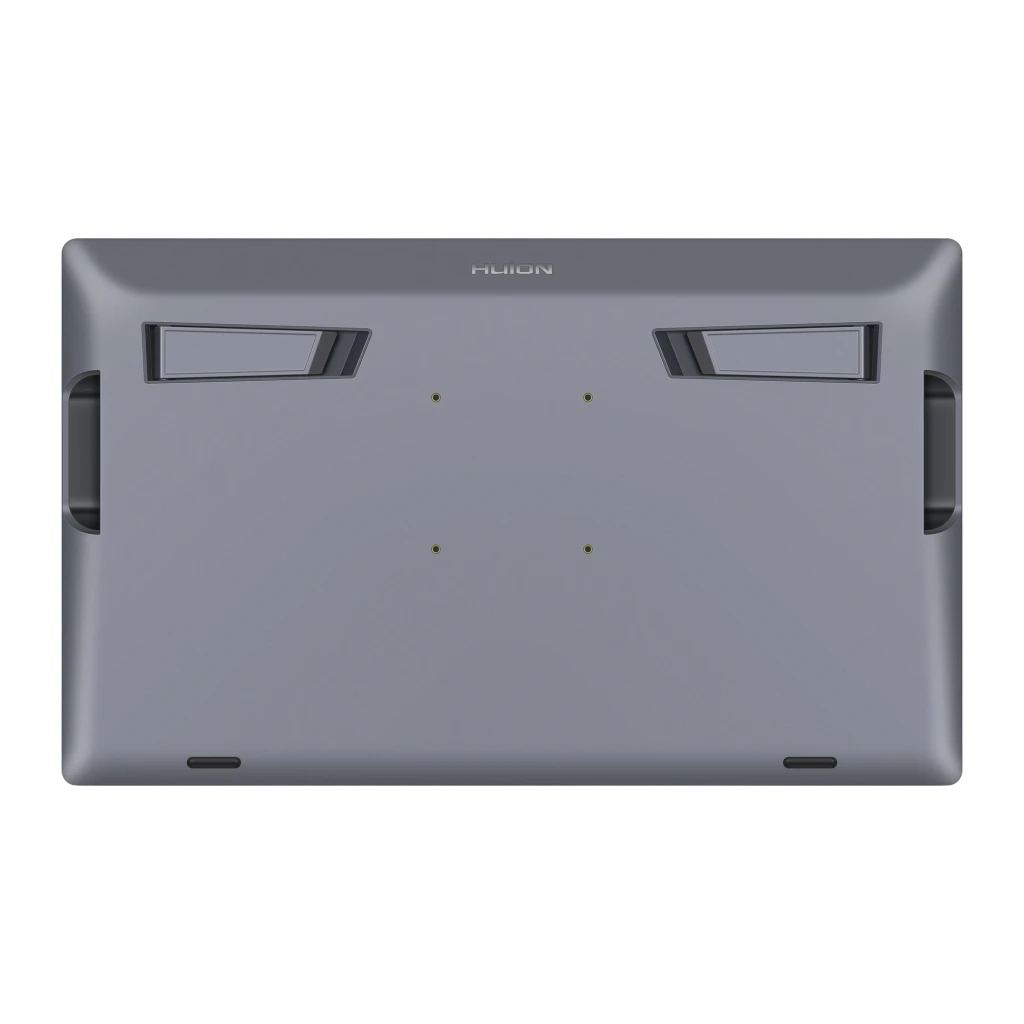 Tableta gráfica Huion Kamvas Pro 19 Gris Oscuro con Pantalla 18,4 pulgadas 4K UHD IPS GT1902, vista trasera: carcasa gris