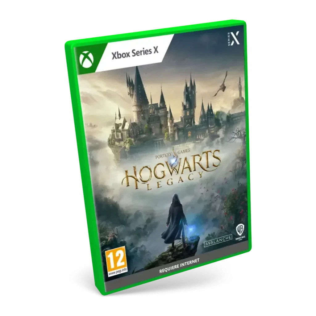 Videojogo Warner Bros Games Hogwarts Legacy Standard Xbox Series X, vista frontal: caixa com capa do castelo de Hogwarts