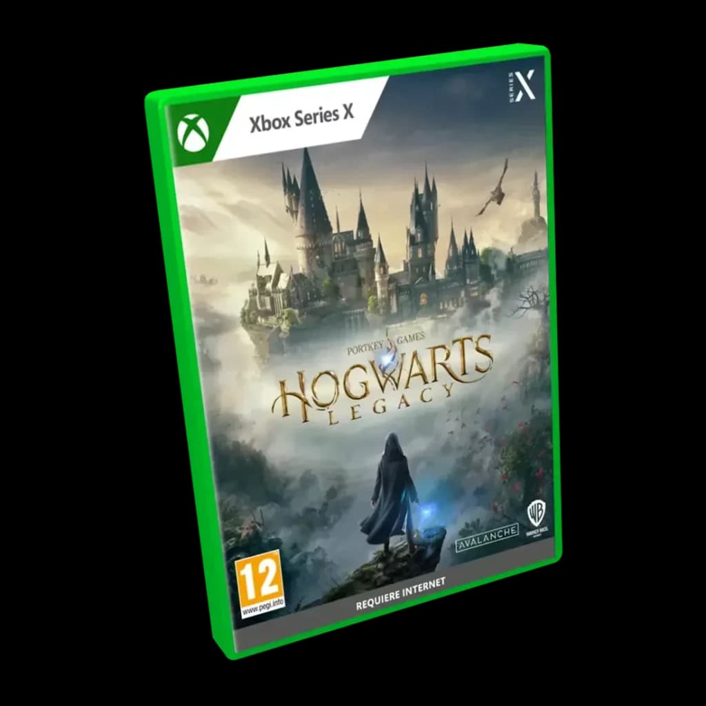 Videojogo Warner Bros Games Hogwarts Legacy Standard Xbox Series X, vista frontal: caixa com capa do castelo de Hogwarts