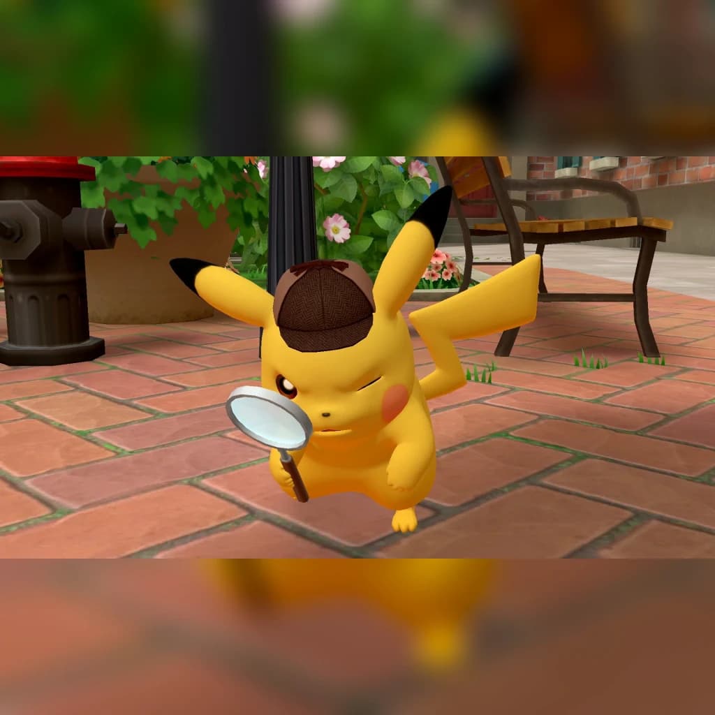 Jeu vidéo Nintendo « Détective Pikachu : Le retour » - Édition Standard pour Switch, en jeu: Pikachu avec chapeau