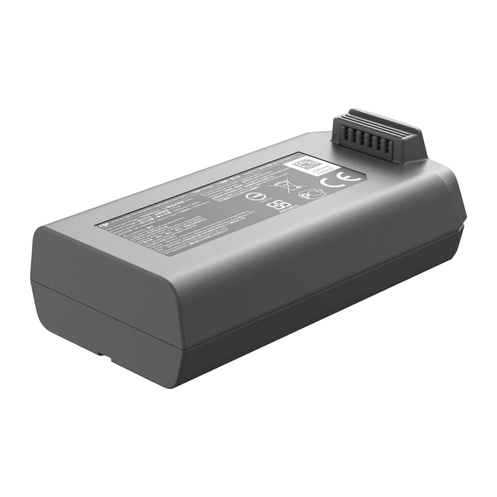 Batería para dron DJI Intelligent Flight Battery 2250mAh Mini 2 Gris 29W, detalle: vista en ángulo con etiqueta CE