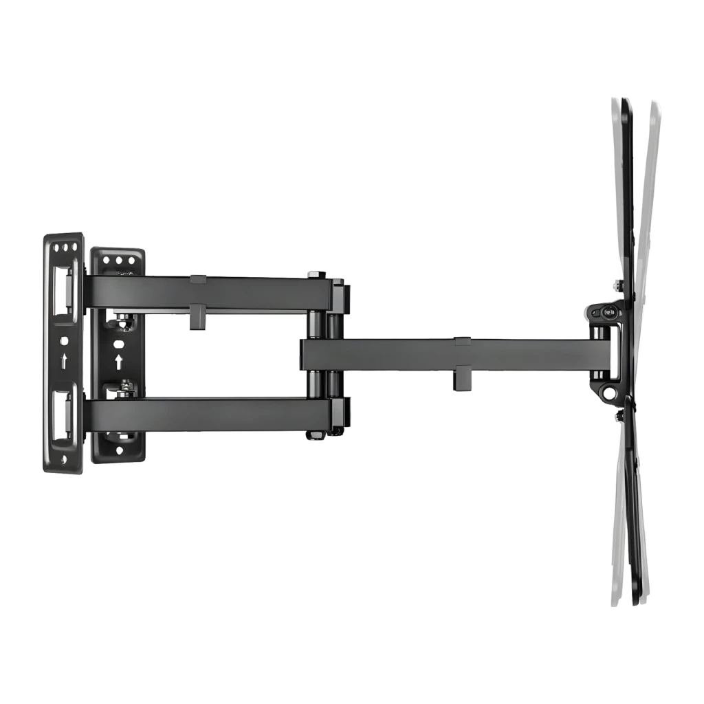 Suporte de parede Equip Preto Inclinável -15°/+2° Giratório ±45° 23-55 polegadas VESA 400x400 650328, detalhe: braço