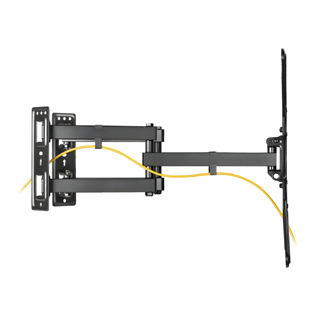 Suporte de parede Equip Preto Inclinável -15°/+2° Giratório ±45° 23-55 polegadas VESA 400x400 650328, detalhe: braço