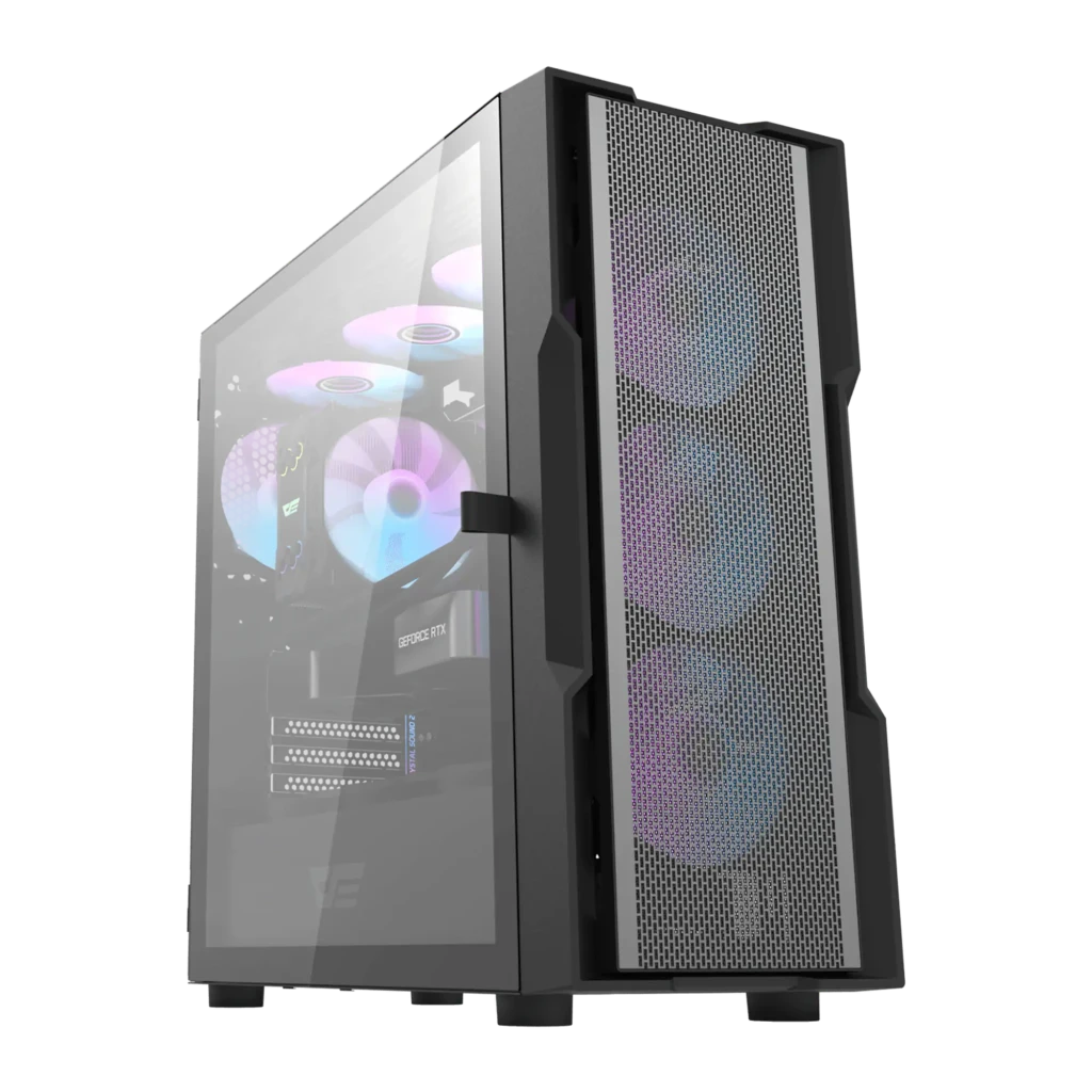 Caja PC Darkflash DK431 Mesh Cristal Templado ATX 4 Ventiladores ARGB Negro