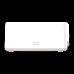 Grille-pain Taurus MyToast Toastissimo 1400W 2 Fentes Extra Larges Blanc, détail face avant: corps blanc lisse avec logo