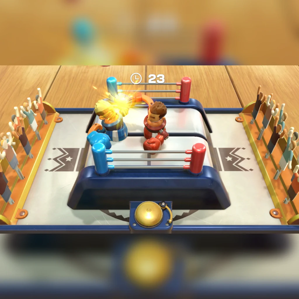Jogo para a Nintendo Switch «51 Worldwide Games» - Versão Padrão, em uso: minijogo de boxe com dois lutadores no ringue
