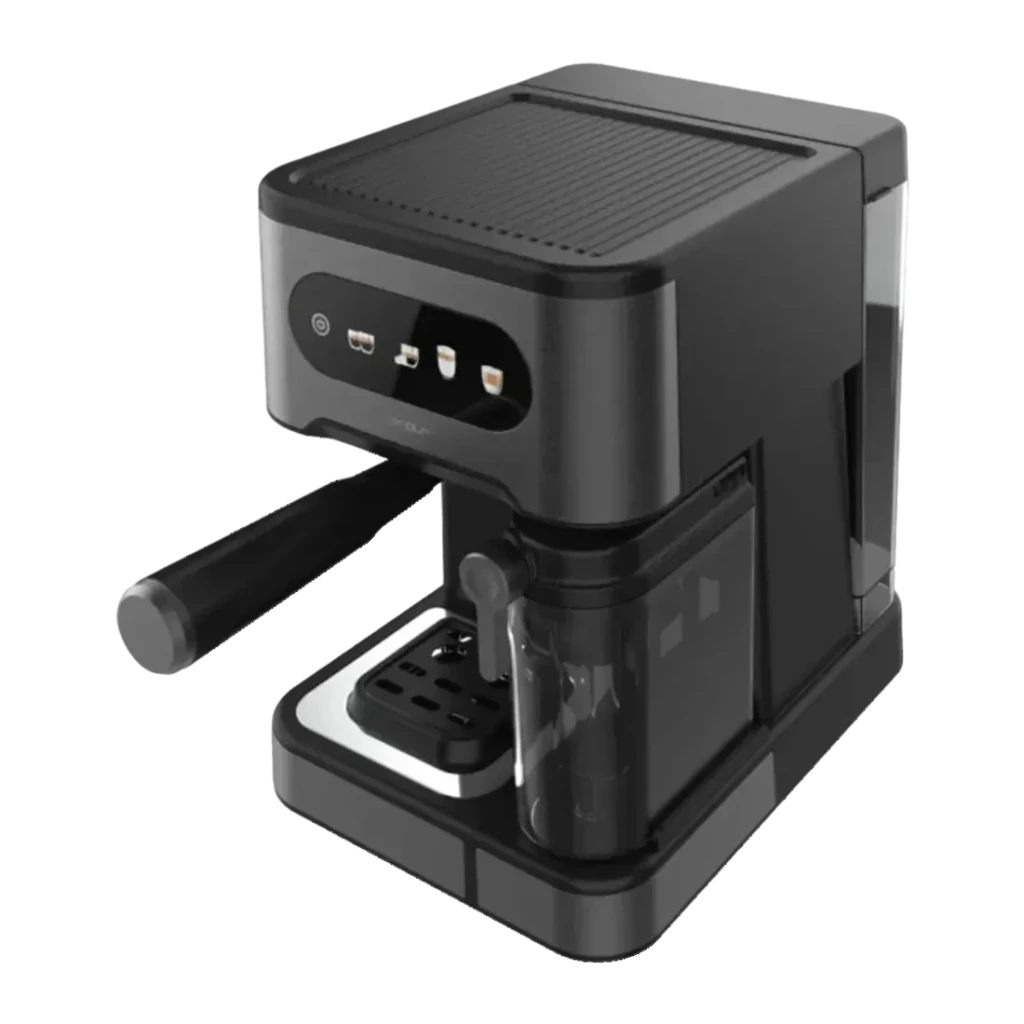 Máquina de Café Expresso Cecotec Power Espresso 20 ColdBrew Latte 1,5L Depósito de leite 20 bar Preto, detalhe: painel tátil