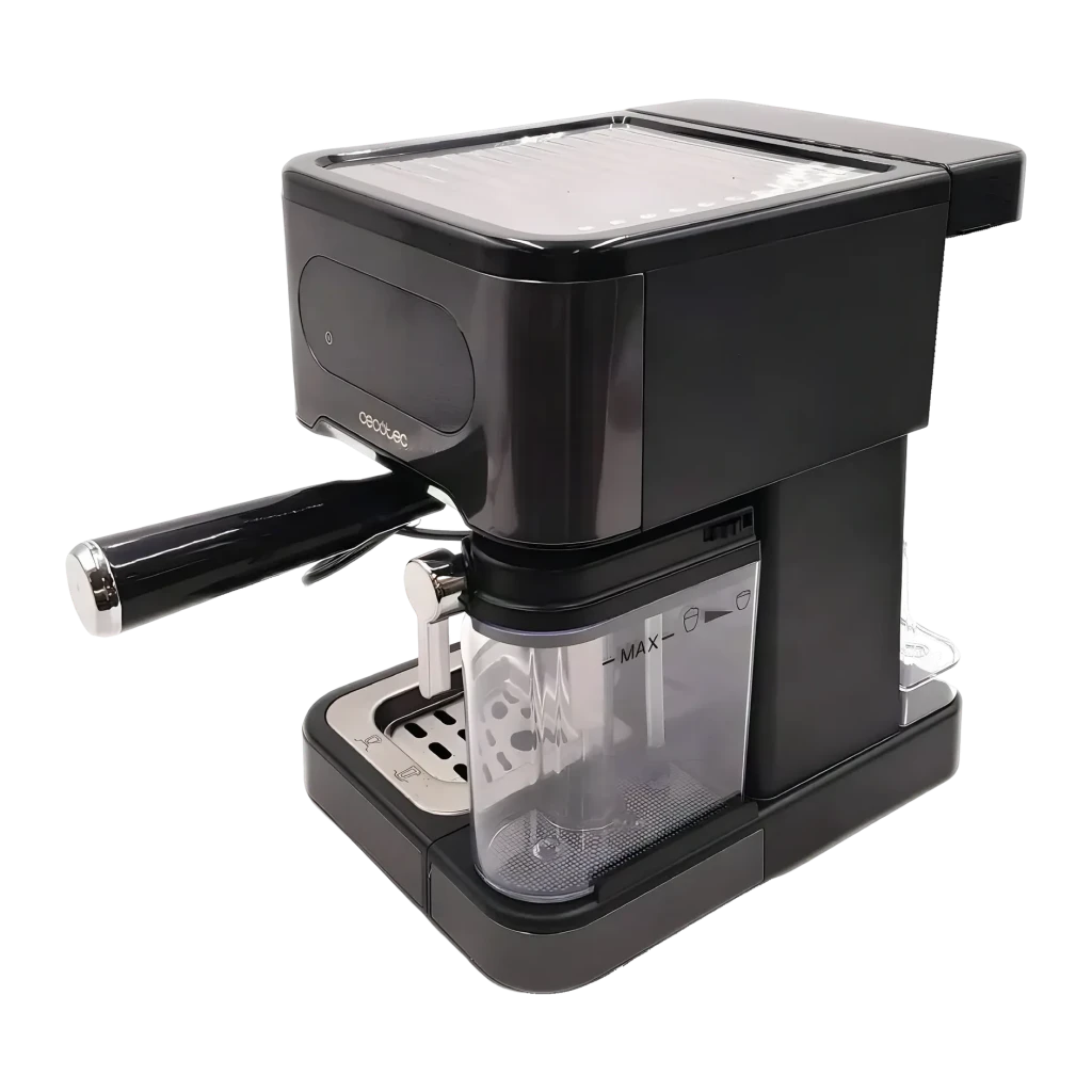 Máquina de Café Expresso Cecotec Power Espresso 20 ColdBrew Latte 1,5L Depósito de leite 20 bar Preto, detalhe: vista