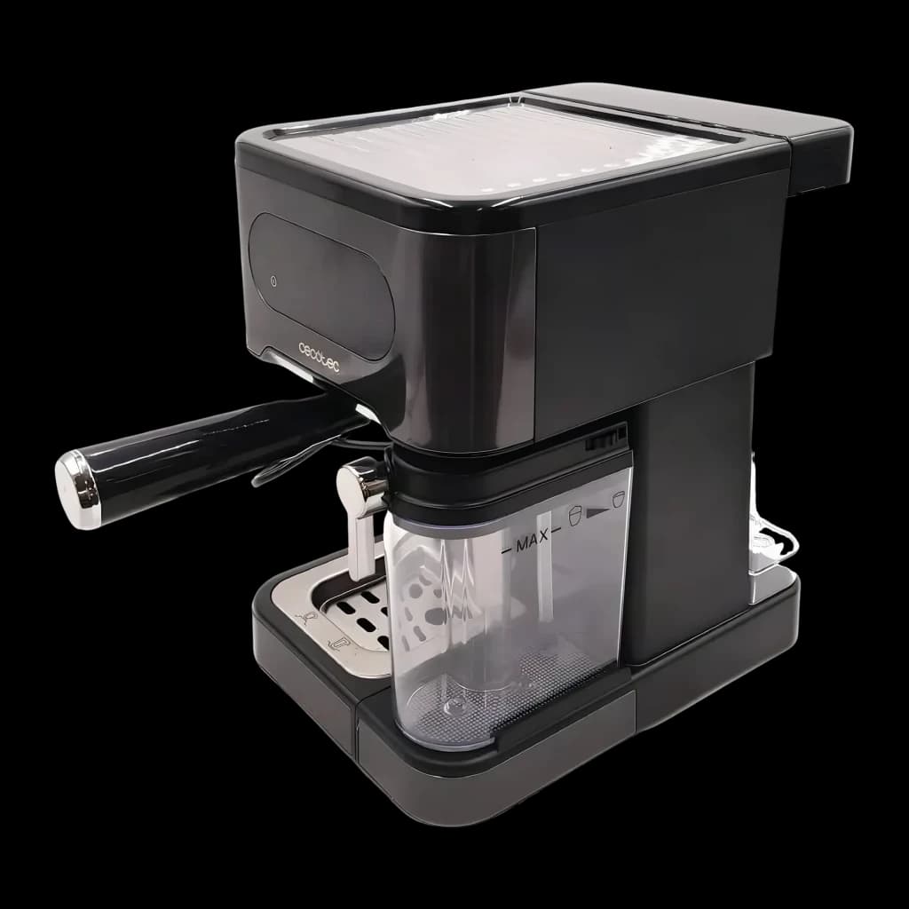 Máquina de Café Expresso Cecotec Power Espresso 20 ColdBrew Latte 1,5L Depósito de leite 20 bar Preto, detalhe: vista