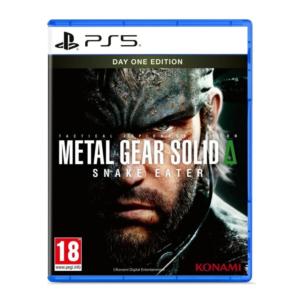 Jeu vidéo Konami Metal Gear Solid Delta : Snake Eater Day One Edition sur PS5, vue de face : jaquette avec Snake et bandeau