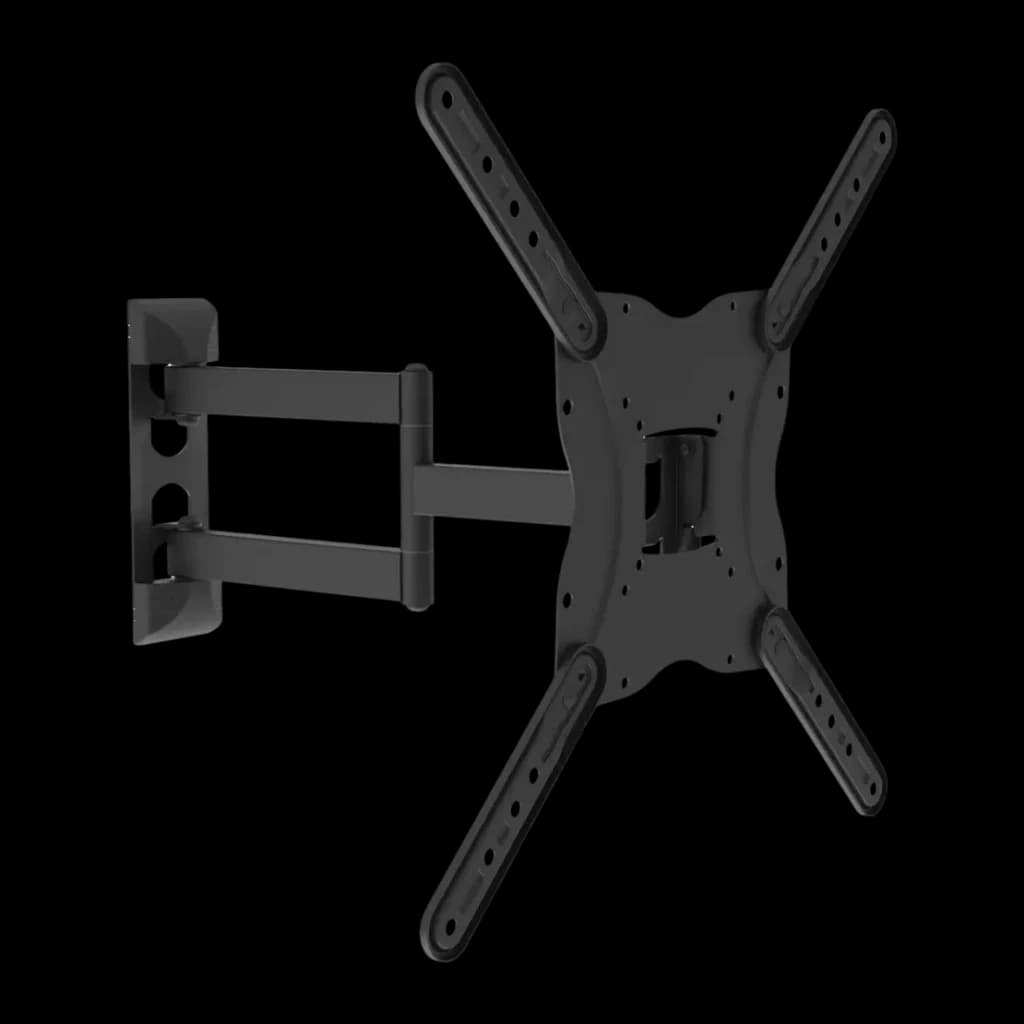 Soporte TV Equip Negro Pared Doble Brazo Articulado Giratorio 90° 23 pulgadas-55 pulgadas 650407, vista frontal: doble brazo