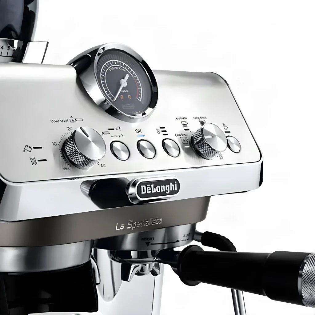 Cafetera Express De'Longhi La Specialista Arte Evo 1,7L Molinillo Acero Inox 8 Posiciones Gris EC9255M, detalle: manómetro