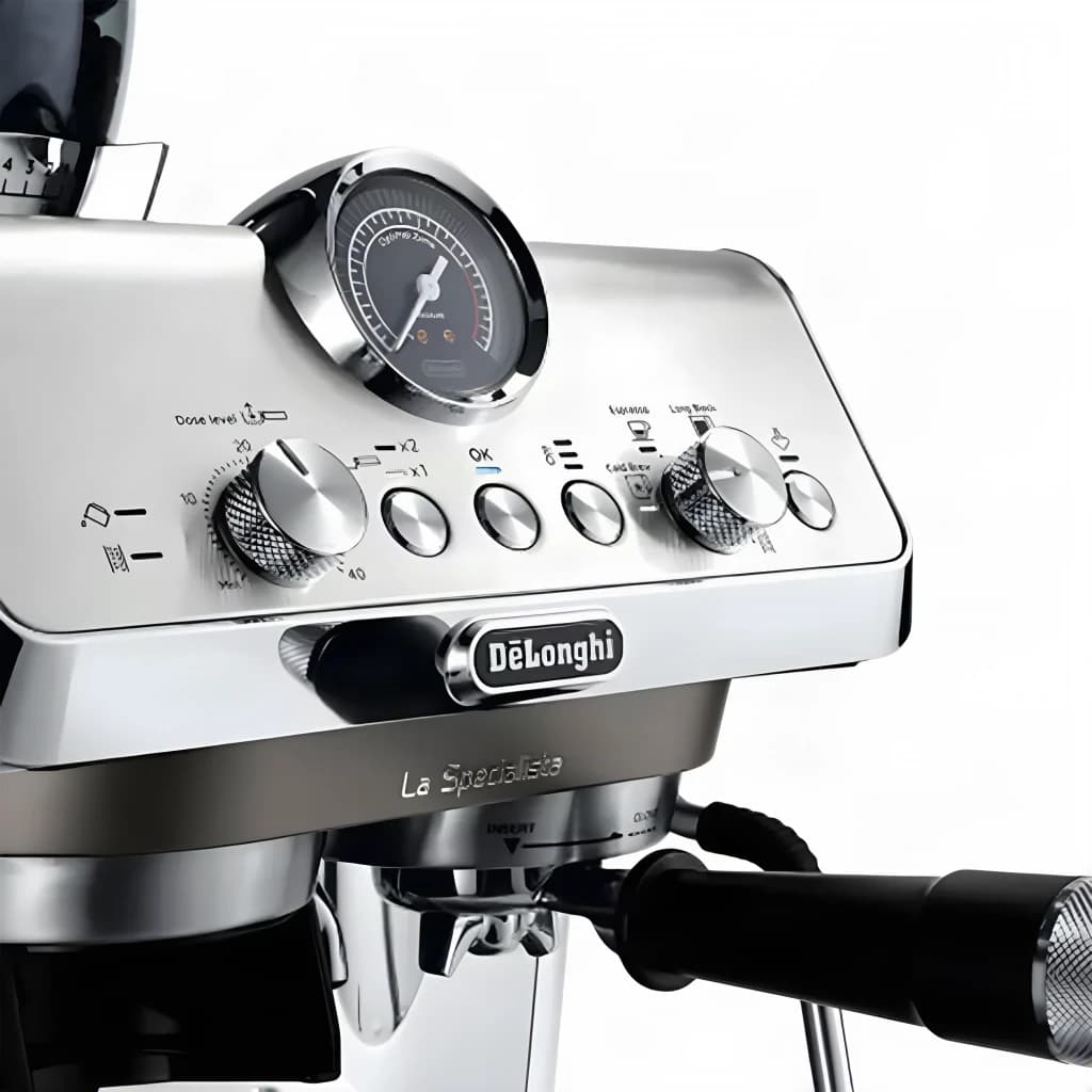 Cafetera Express De'Longhi La Specialista Arte Evo 1,7L Molinillo Acero Inox 8 Posiciones Gris EC9255M, detalle: manómetro