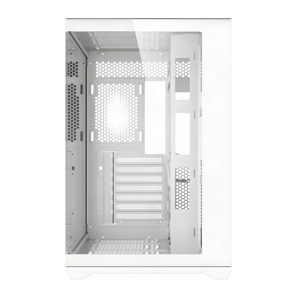 Boîtier PC Darkflash C280 Verre Trempé 270° ATX / E-ATX / M-ATX / ITX Sans Ventilateurs Blanc, détail: intérieur blanc