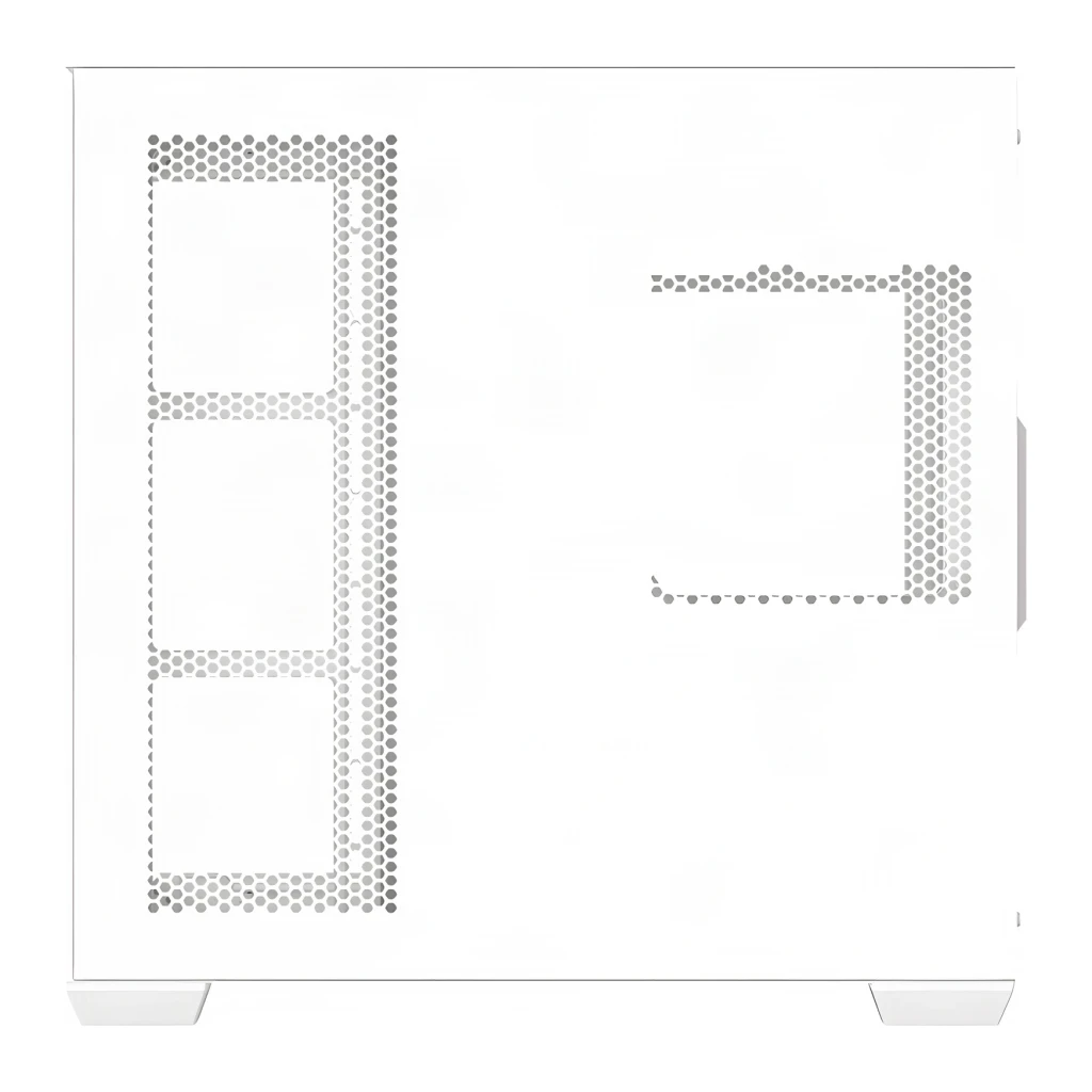Boîtier PC Darkflash C280 Verre Trempé 270° ATX / E-ATX / M-ATX / ITX Sans Ventilateurs Blanc, détail: panneau latéral