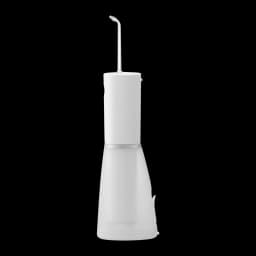 Irrigateur oral Panasonic EW-DJ86 Sans Fil 5 Niveaux Blanc, détail: vue frontale complète avec buse courbée et réservoir