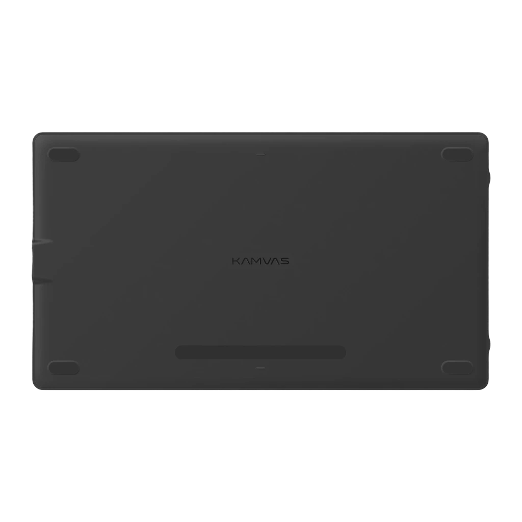 Tablet gráfica Huion Kamvas 16 Gen 3 Preto com Ecrã 15,8 polegadas QHD 2560x1440 GS1563, vista traseira: carcaça preta mate