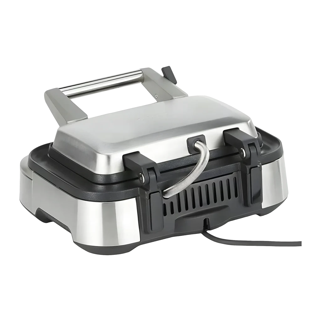 Gofrera Sage The Smart Waffle Pro 1000W Acero Inoxidable SWM620BSS4EEU1, vista trasera: bisagra metálica, rejillas