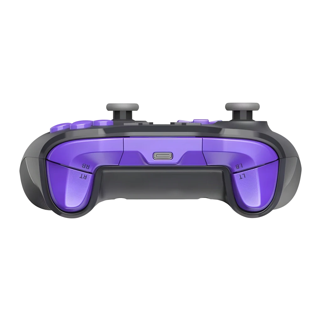Manette Gaming PXN P5 8K Noir Sans Fil PC/Switch/Android/iOS, détail face avant: port USB-C central, bumpers RT LB LT