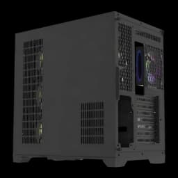 Caixa PC Darkflash FT418 PRO 3 Painéis Vidro Temperado ATX / M-ATX / ITX Preto, vista traseira: grelhas laterais, slots