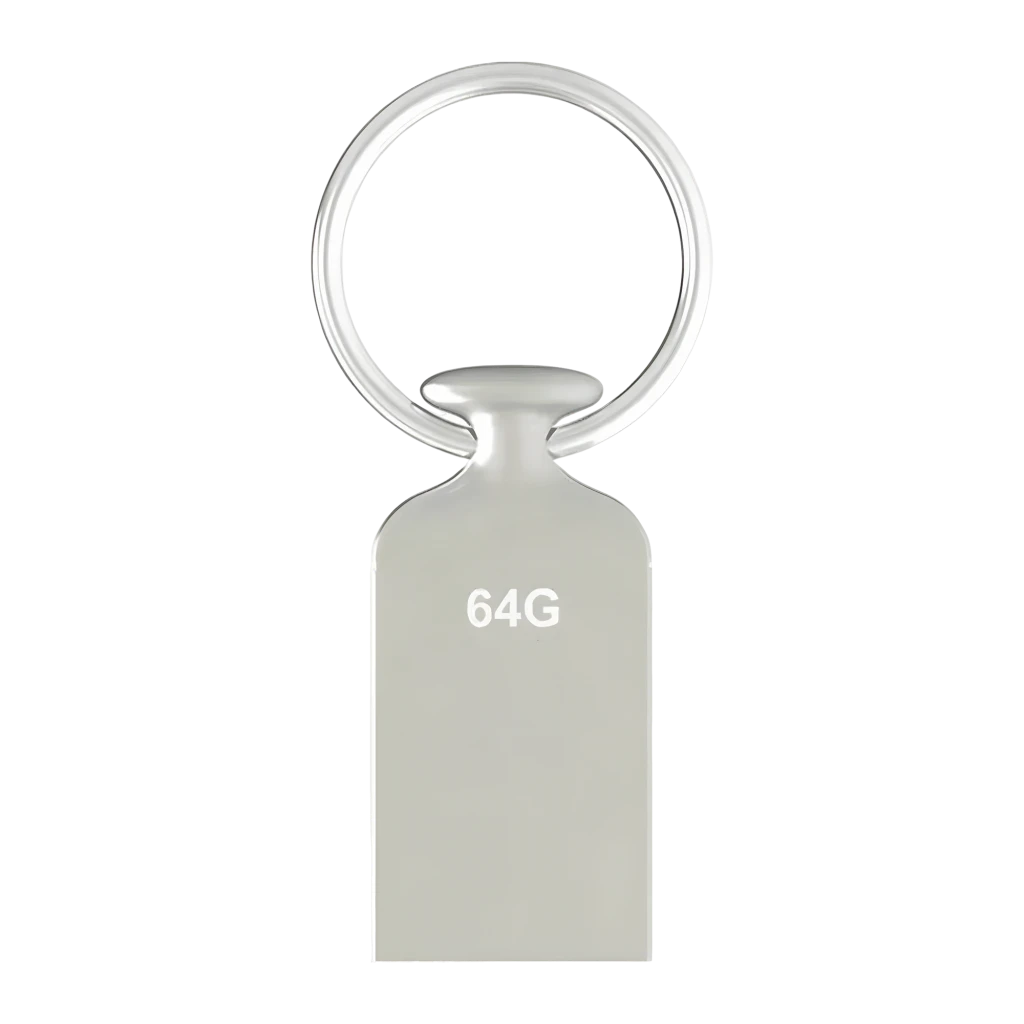 Pendrive Lexar JumpDrive M22 64GB USB 2.0 Acero Inoxidable, vista trasera: cuerpo metálico liso con grabado 64G y anilla