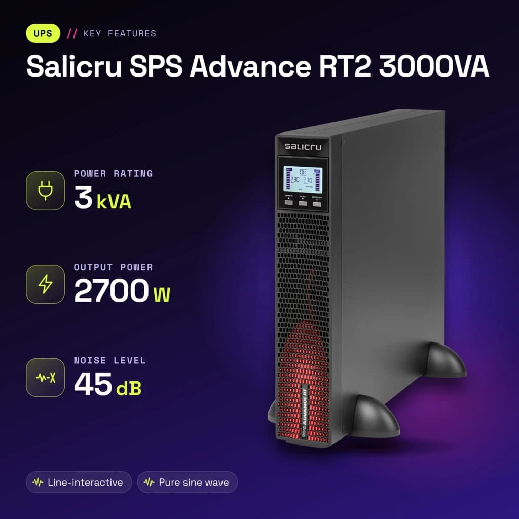 UPS Salicru SPS Advance RT2 3000VA Linha Interativa 2700W Preto - características