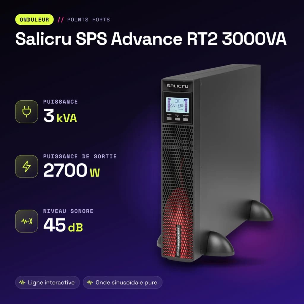 UPS Salicru SPS Advance RT2 3000VA Linha Interativa 2700W Preto - características