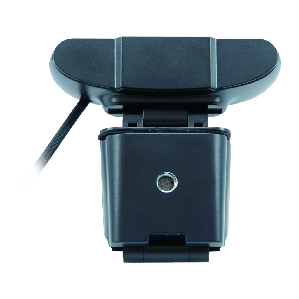 Webcam Conceptronic AMDIS 1080P Full HD 1080p Microphone 30fps Noir/Rouge, vue arrière: vis de trépied et clip de fixation