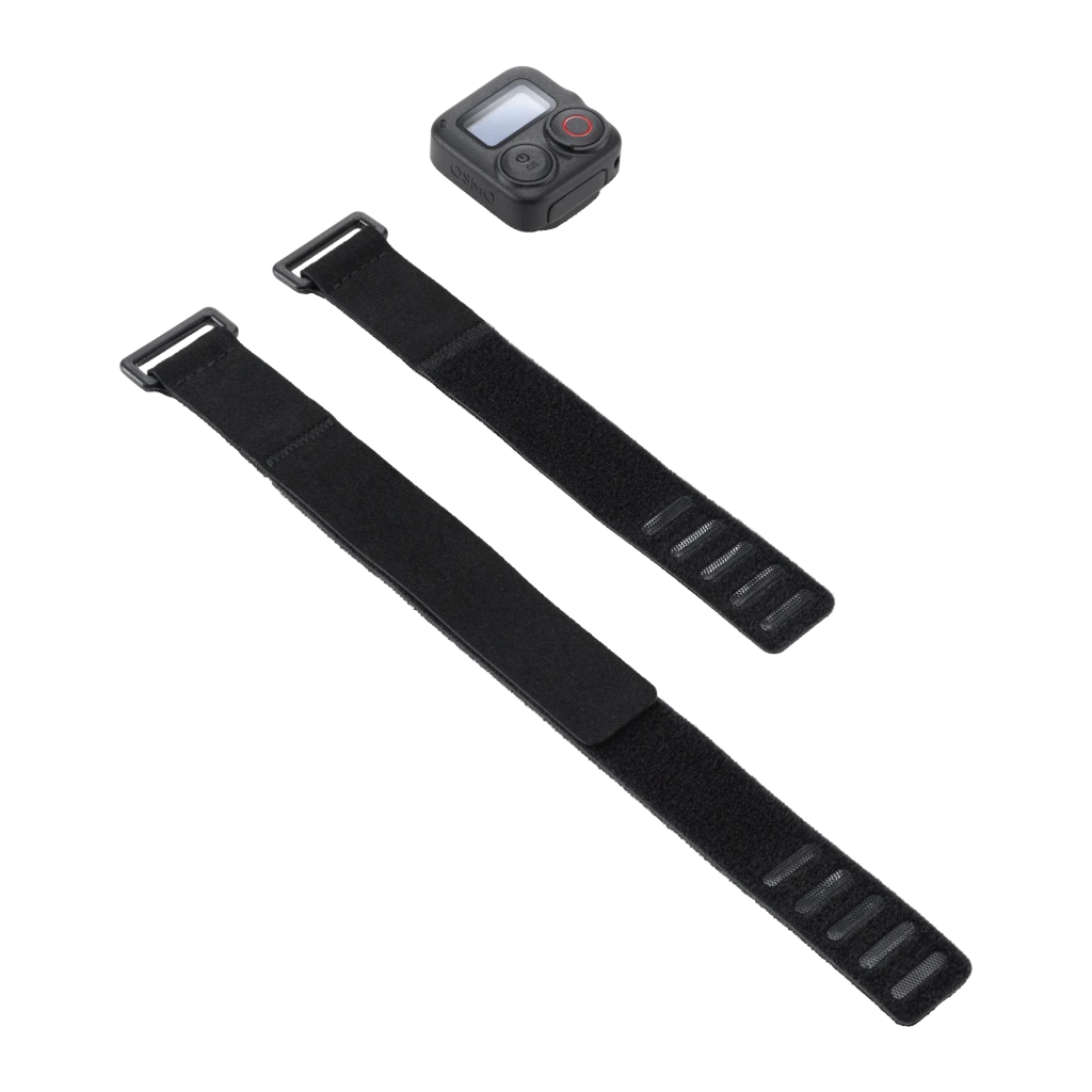 Comando DJI Osmo Action GPS Bluetooth Remote Controller Preto, detalhe: comando com ecrã e botão vermelho ao lado de duas