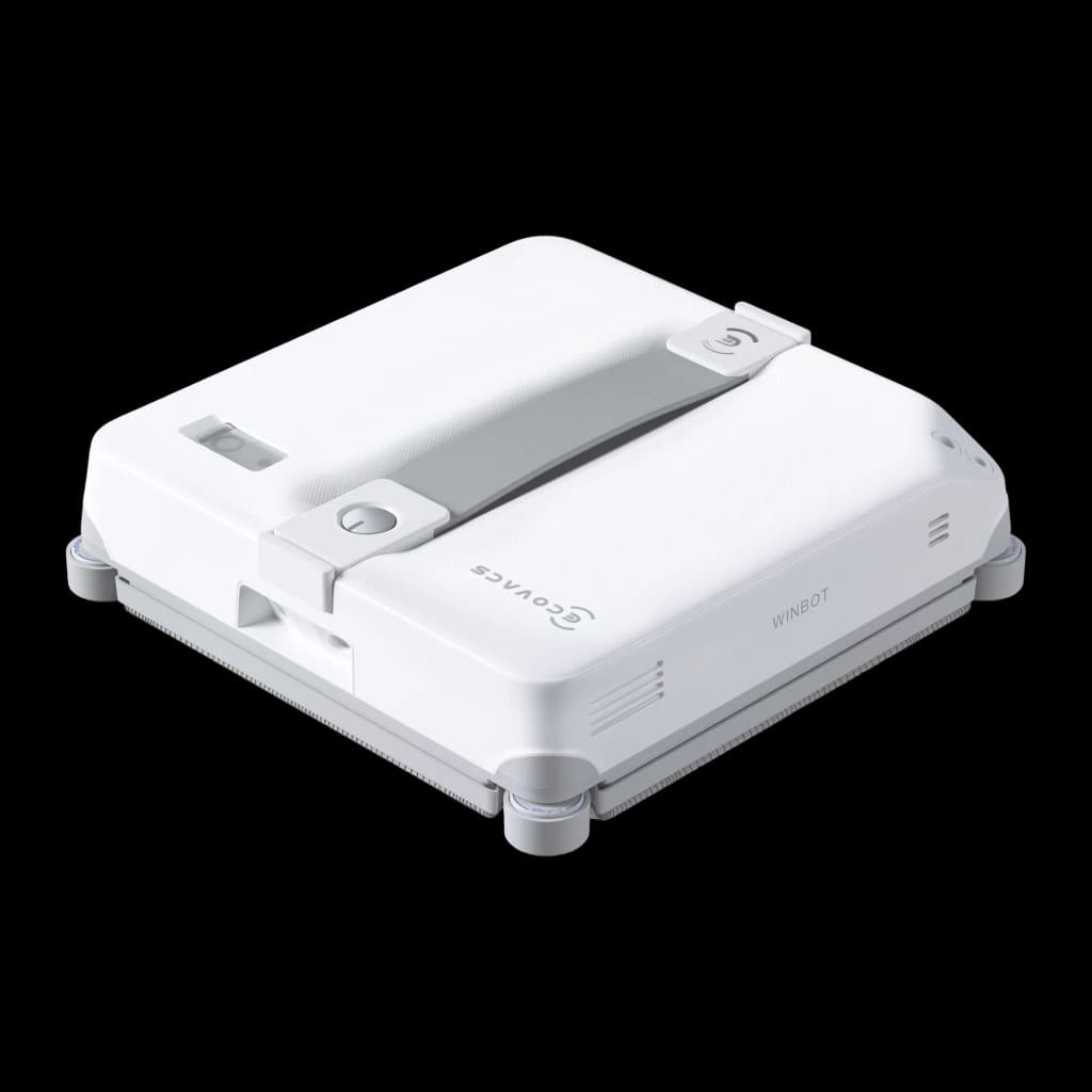 Robot limpiacristales Ecovacs Winbot Mini 2 Gris Depósito 230ml 7500Pa, detalle: vista superior en ángulo, carcasa blanca