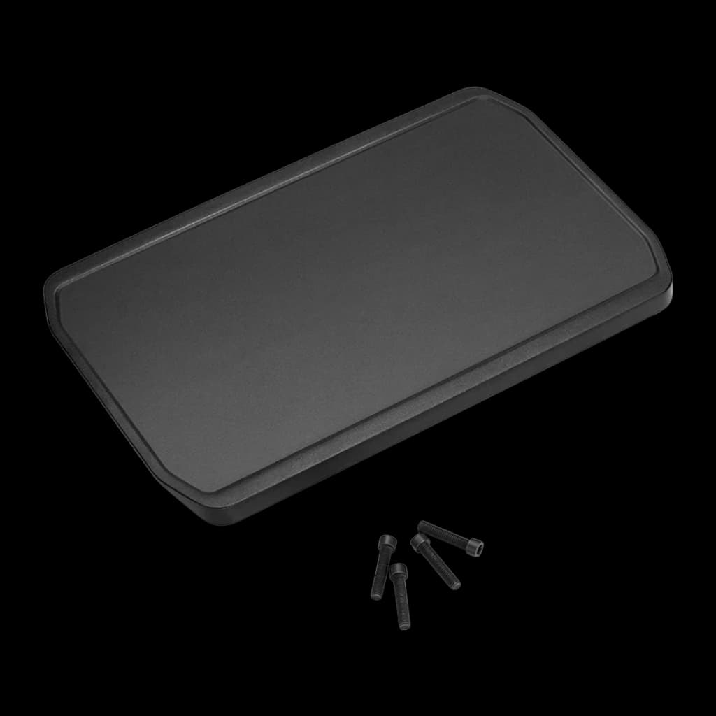 Table accessoire EcoFlow EFA-GLACIERC-TABLE Glacier Classic 45L Noir, vue de face: plateau rectangulaire noir mat en angle