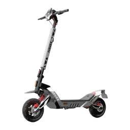 Patinete Eléctrico NAVEE XT5 MAX 700W 110km 25km/h 12 pulgadas, vista frontal: chasis gris con detalles rojos, manillar