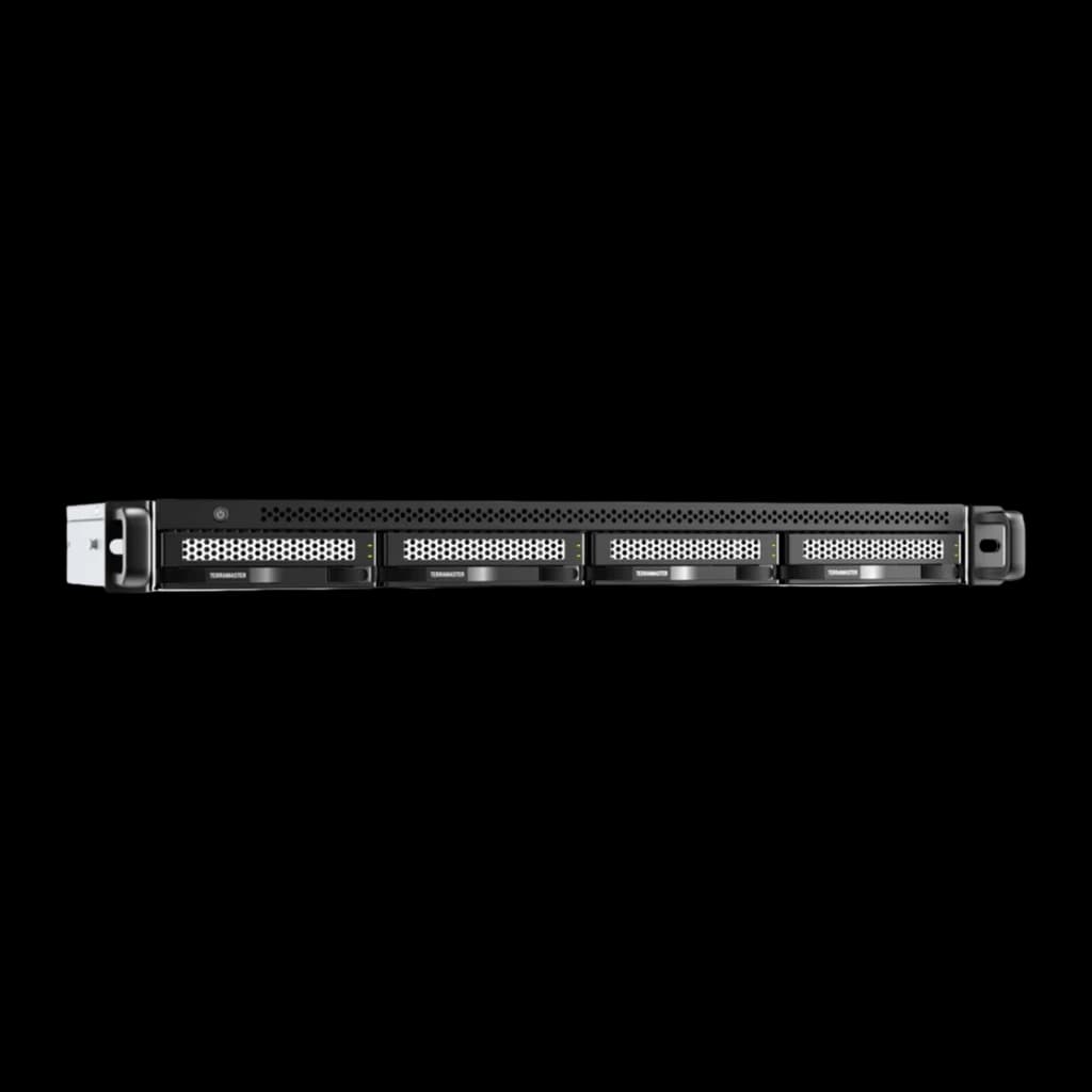 Caja DAS TerraMaster 4 Bahías Sin Discos USB 3.2 Gen 2 10Gb/s D4-320U, detalle: panel frontal con 4 bahías extraíbles