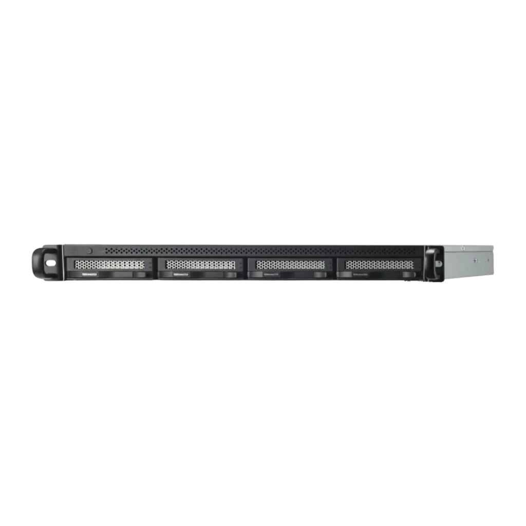 Boîtier DAS TerraMaster 4 Baies Sans Disques USB 3.2 Gen 2 10Gb/s D4-320U, détail avant: 4 baies avec grilles et poignée
