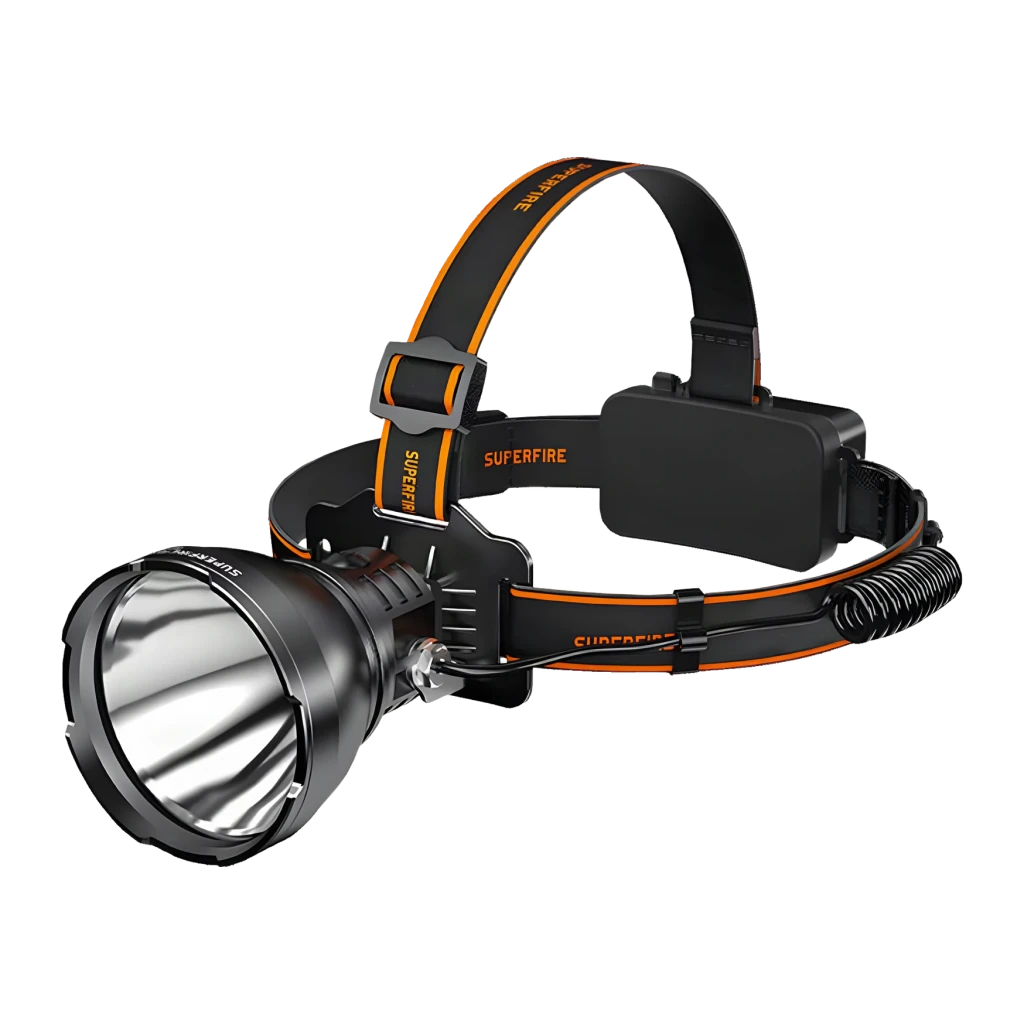 Linterna frontal Superfire HL60 Negro Recargable USB-C 2300lm 330 m