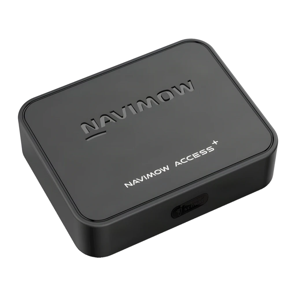 Módulo 4G Segway Navimow Access+ SIM integrada 1 ano dados Preto i1A10E, detalhe: logo Navimow em relevo e texto Access+