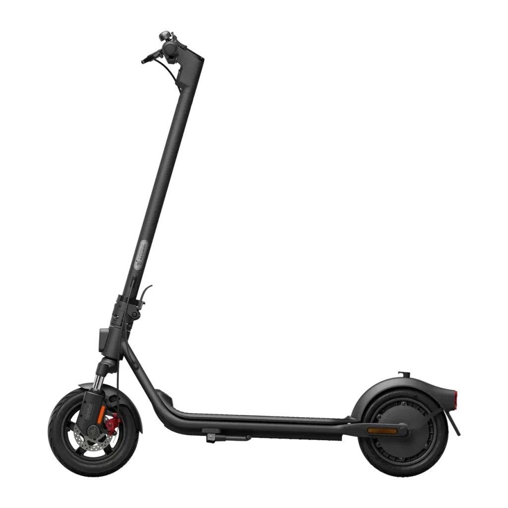 Trotinete Elétrica Ninebot KickScooter F2 D II 400W 55km 20km/h 10 polegadas Vermelho, detalhe lateral: travão de disco