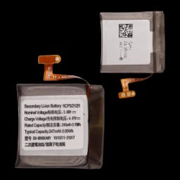 Bateria de smartwatch Samsung Galaxy Watch 4 40mm / Classic 42mm Cinzento EB-BR880ABY, detalhe: duas unidades com etiqueta