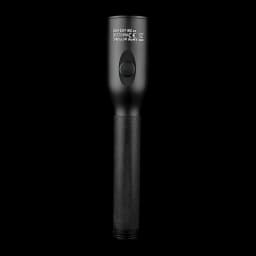 Linterna LED Superfire D6 Negro Recargable USB-C 220 lúmenes 210 m, vista trasera: botón lateral y agarre texturizado
