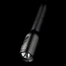 Linterna LED Superfire D6 Negro Recargable USB-C 220 lúmenes 210 m, detalle: cabezal con LED, botón lateral y agarre
