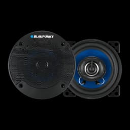 Altifalantes de carro Blaupunkt ICx 402 2 vias 25W RMS Preto, vista frontal: grelha preta com logótipo e altifalante