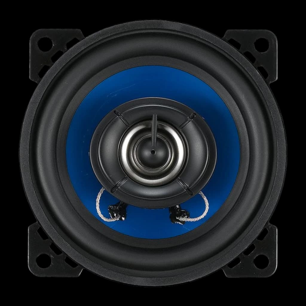 Altifalantes de carro Blaupunkt ICx 402 2 vias 25W RMS Preto, detalhe frontal: membrana preta, tweeter central metálico