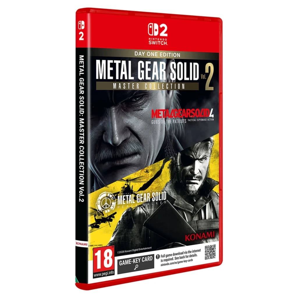 Jeu vidéo Konami Metal Gear Solid : Master Collection Vol. 2 Day One Edition Nintendo Switch 2, détail: boîte en angle