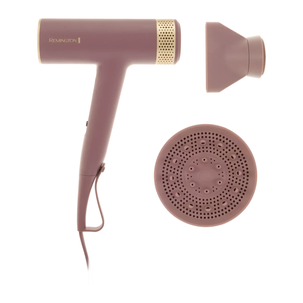 Secador de pelo Remington AIRvive EC8930 Iónico Motor Digital DC 1600W Rosa, detalle: secador con boquilla concentradora
