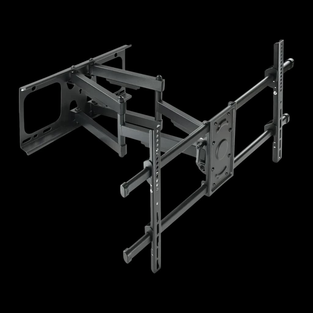 Support TV TooQ Noir Mural Orientable et Inclinable 43 pouces-90 pouces LP3790TN-B, vue de face: bras articulés déployés