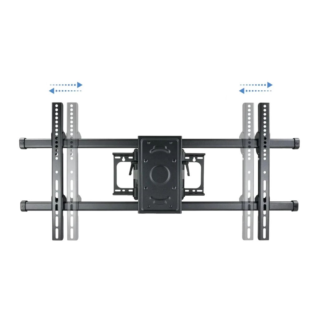 Support TV TooQ Noir Mural Orientable et Inclinable 43 pouces-90 pouces LP3790TN-B, détail: bras extensibles avec flèches