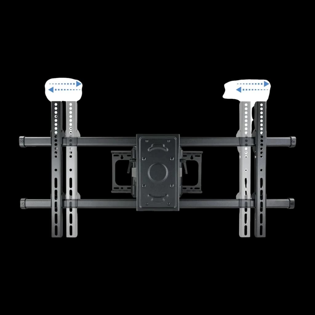 Support TV TooQ Noir Mural Orientable et Inclinable 43 pouces-90 pouces LP3790TN-B, détail: bras extensibles avec flèches
