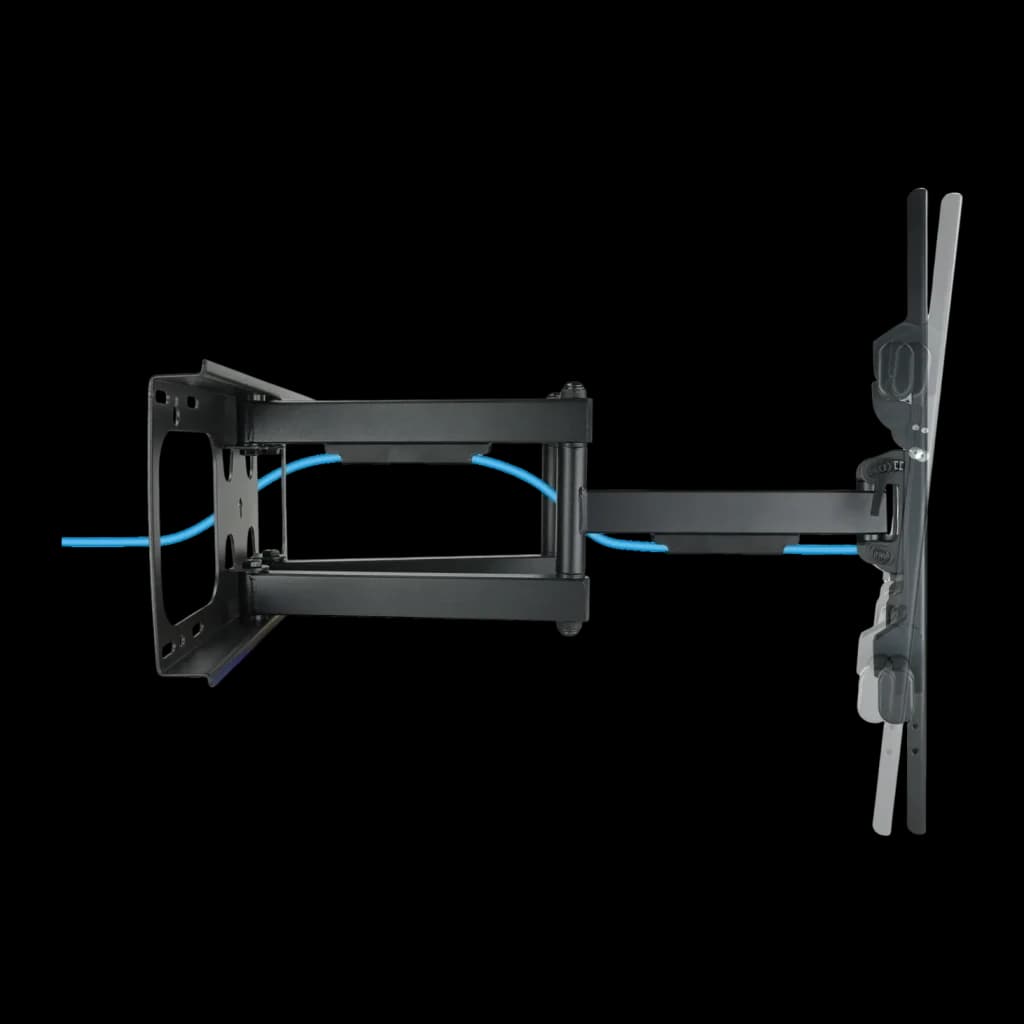 Support TV TooQ Noir Mural Orientable et Inclinable 43 pouces-90 pouces LP3790TN-B, détail: bras articulé déployé de profil