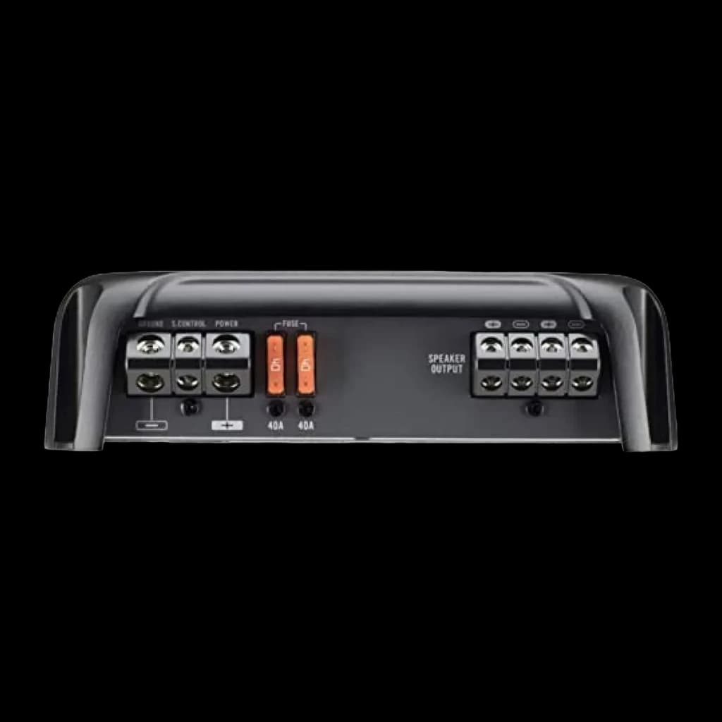 Amplificateur auto Pioneer 1 canal (Monocanal) Pour Subwoofer 1600W Classe D Noir GM-D8701, vue arrière: bornes